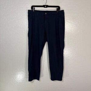 Lululemon Pants Mens 33 Navy Blue Slim Fit Chino Tapered Stretch LM5A0SS